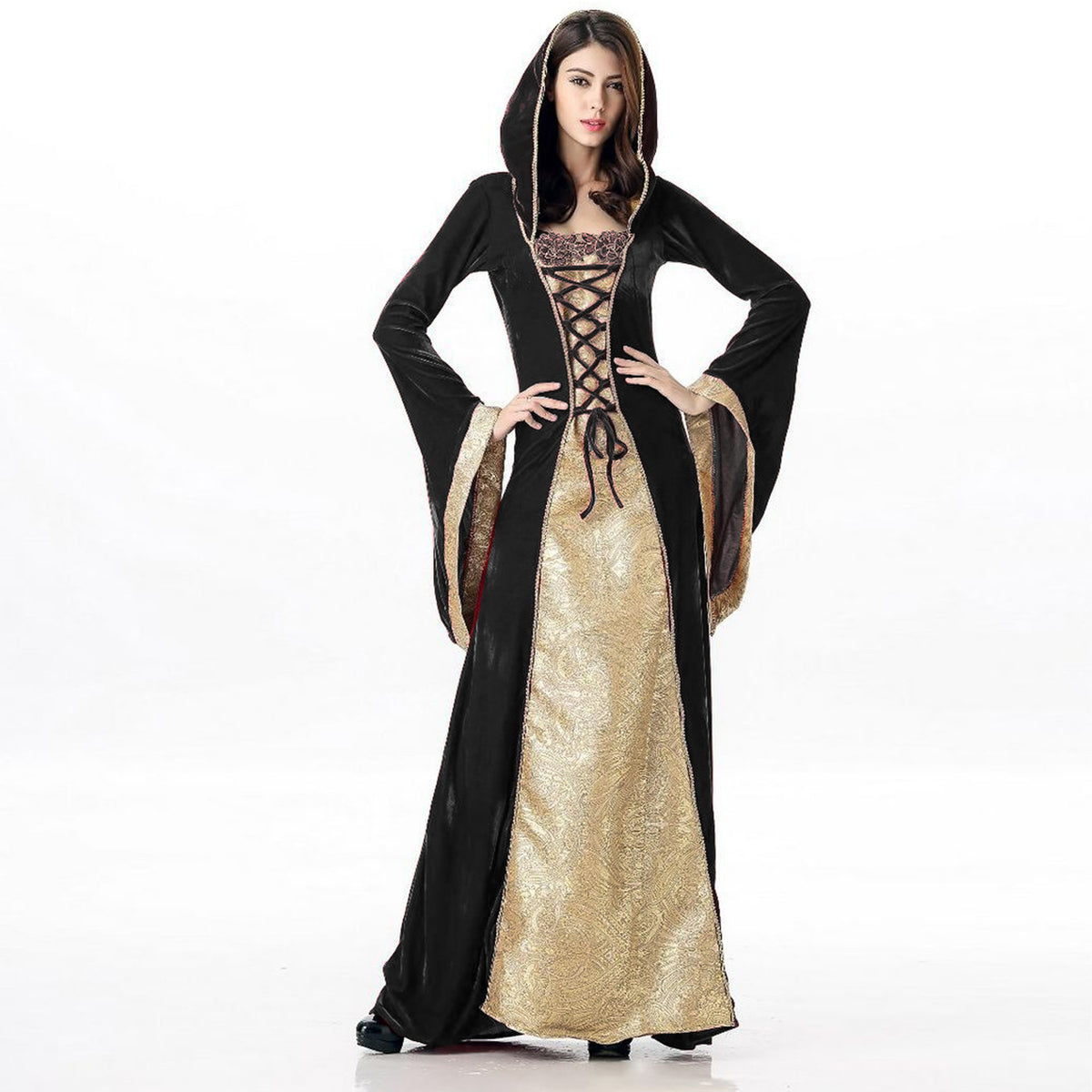 Halloween Costume European Medieval Royal Court Vintage Queen Cosplay Masquerade Party Performance Dress