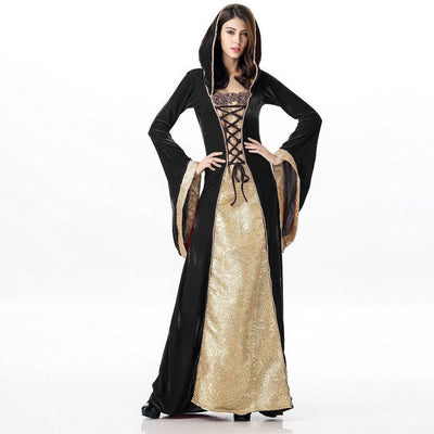 Halloween Costume European Medieval Royal Court Vintage Queen Cosplay Masquerade Party Performance Dress