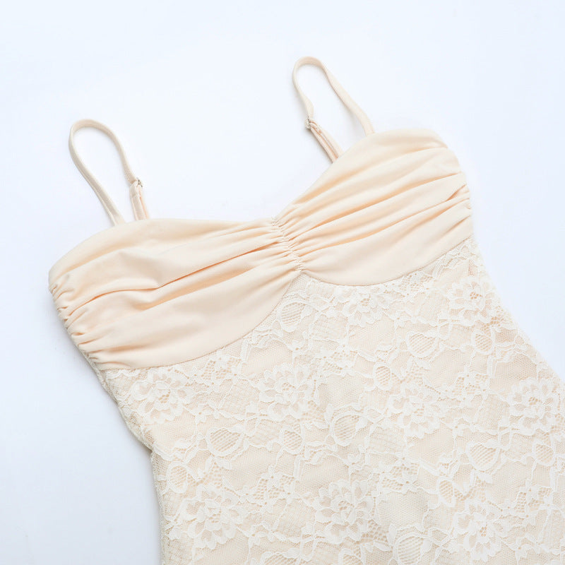 Lace camisole waist cinching sexy hip hugging skirt - Fashions Envy