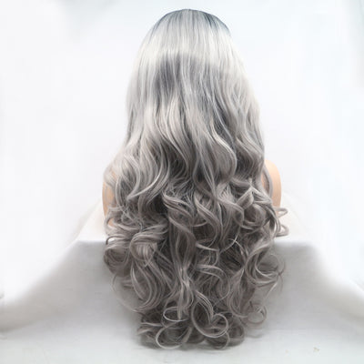 13*3" Lace Front Wigs Synthetic Long Wavy 24" 130% Density - Fashions Envy