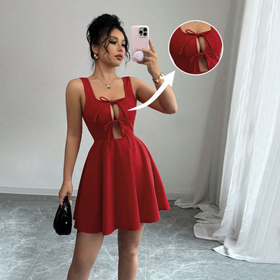 European and American women's sexy camisole short skirt dress
