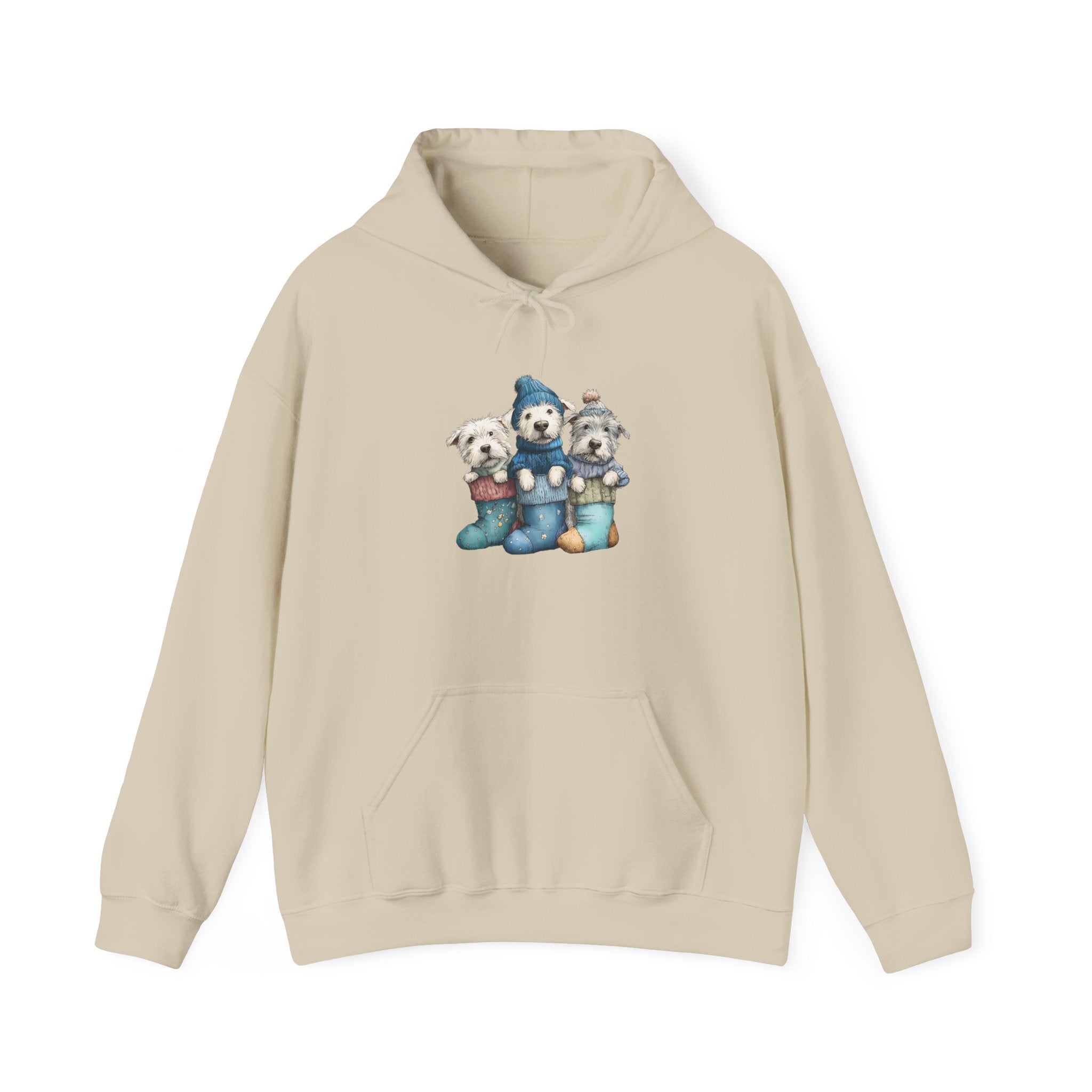 Stocking Pups Hoodie - Festive Christmas Dog Sweatshirt