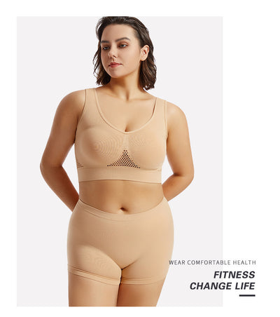 Plus Size Lingerie for Women - Seamless Sports Bra Set