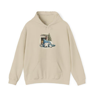 Fireplace Pup Hoodie - Cozy Christmas Dog Sweatshirt