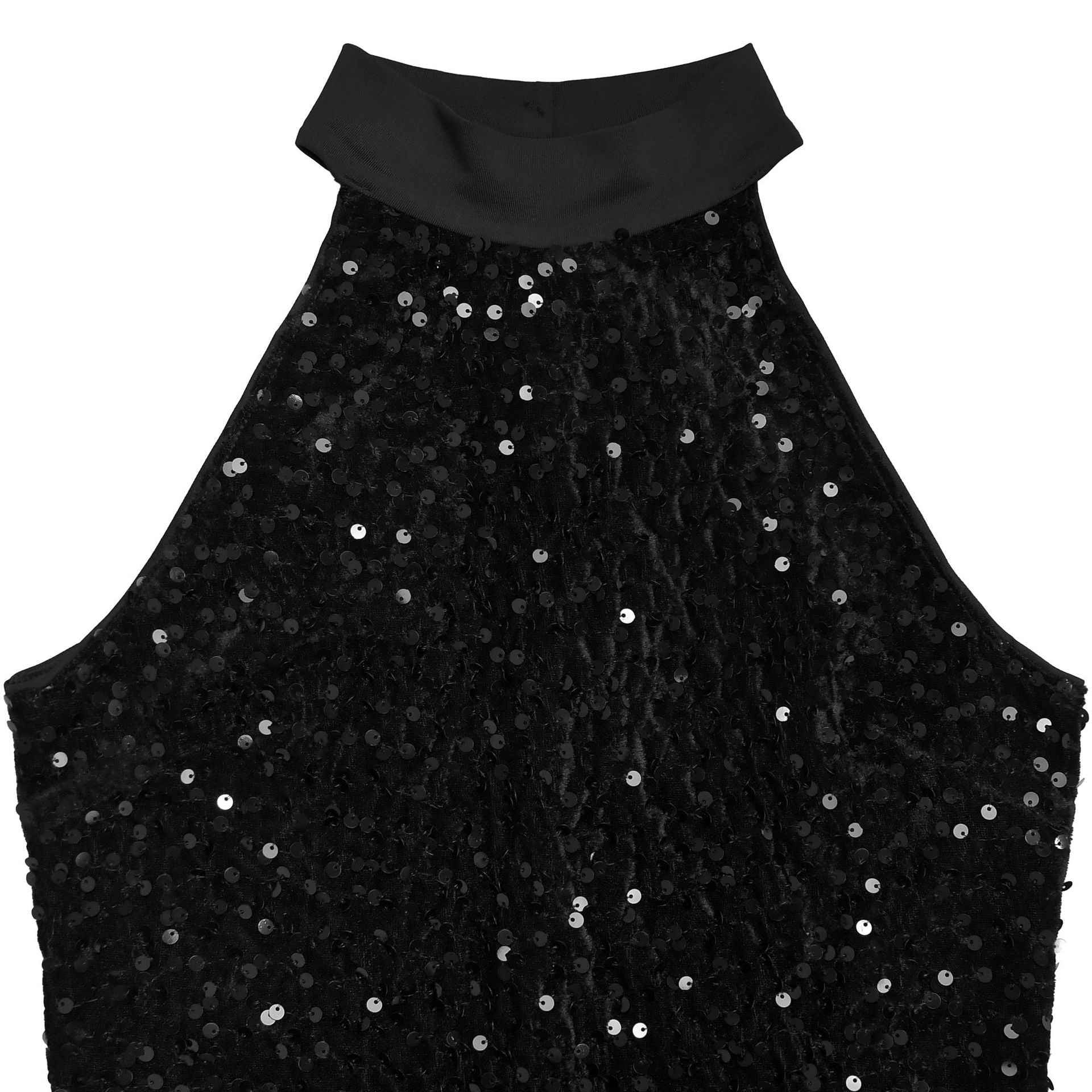 Sequin Velvet Split Maxi Dress - Bodycon Prom Gown