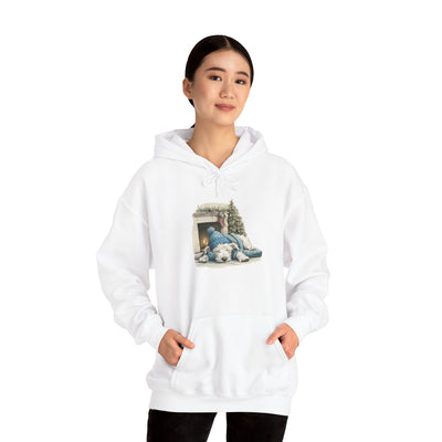 Fireplace Pup Hoodie - Cozy Christmas Dog Sweatshirt