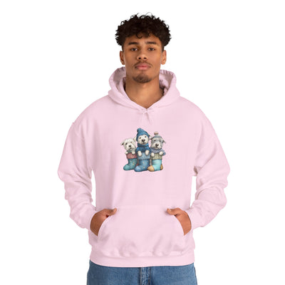 Stocking Pups Hoodie - Festive Christmas Dog Sweatshirt
