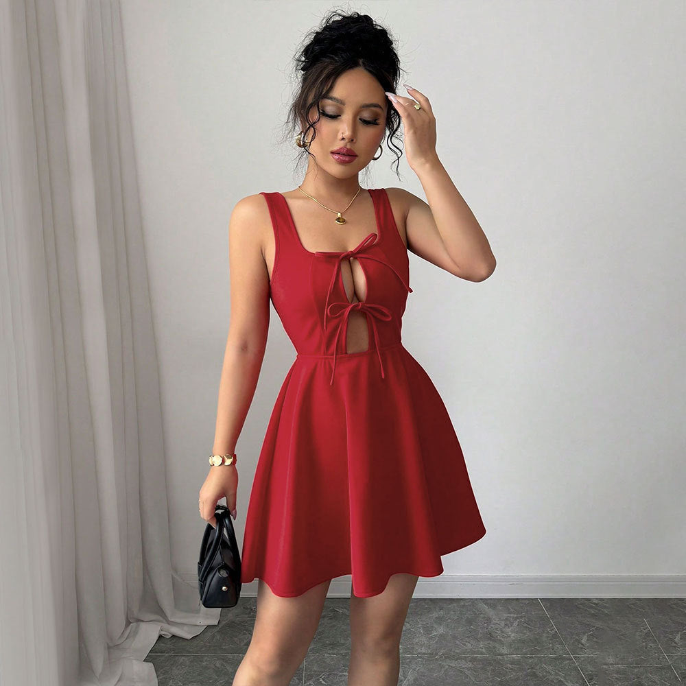 European and American women's sexy camisole short skirt dress