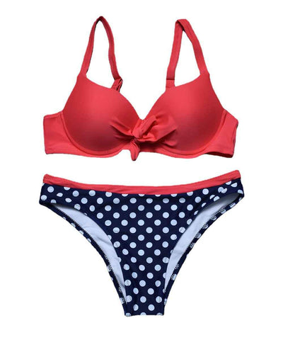 Polka Dot Sling Bikini - Underwire Support Two Piece