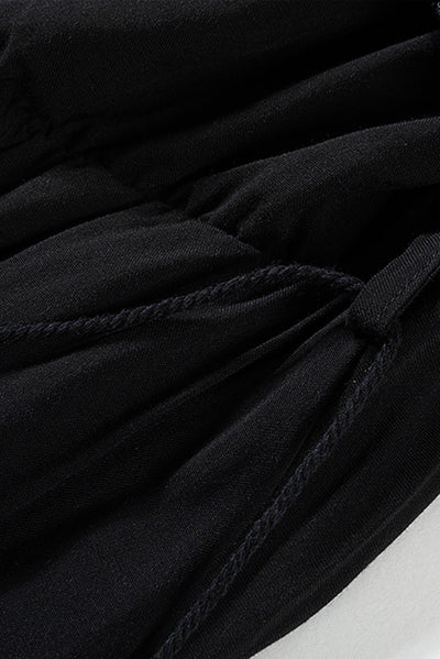 Black Off-the-shoulder Lace Sleeves Plus size Dress