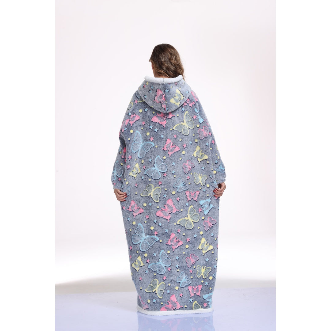 Hooded Blanket Sweatshirt - Sherpa Wearable Style