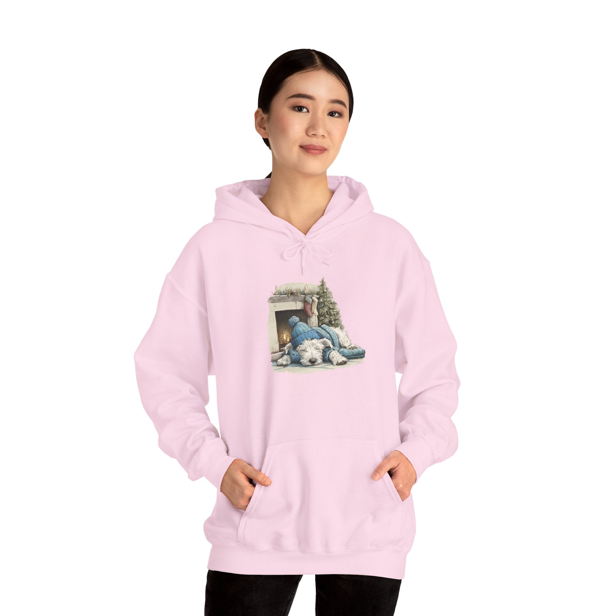 Fireplace Pup Hoodie - Cozy Christmas Dog Sweatshirt