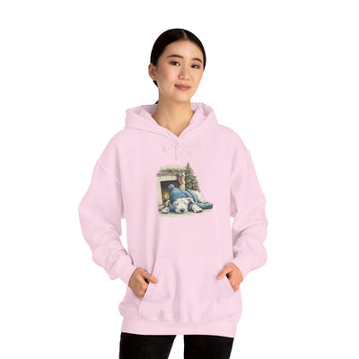 Fireplace Pup Hoodie - Cozy Christmas Dog Sweatshirt