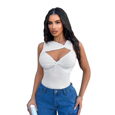 European and American women's irregular camisole vest slim fit sleeveless top