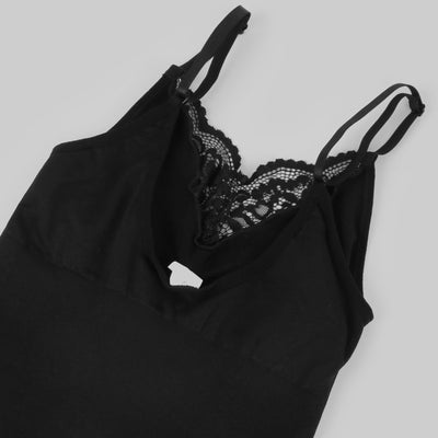 Lace Detail Thong Bodysuit - Tummy Control Shapewear