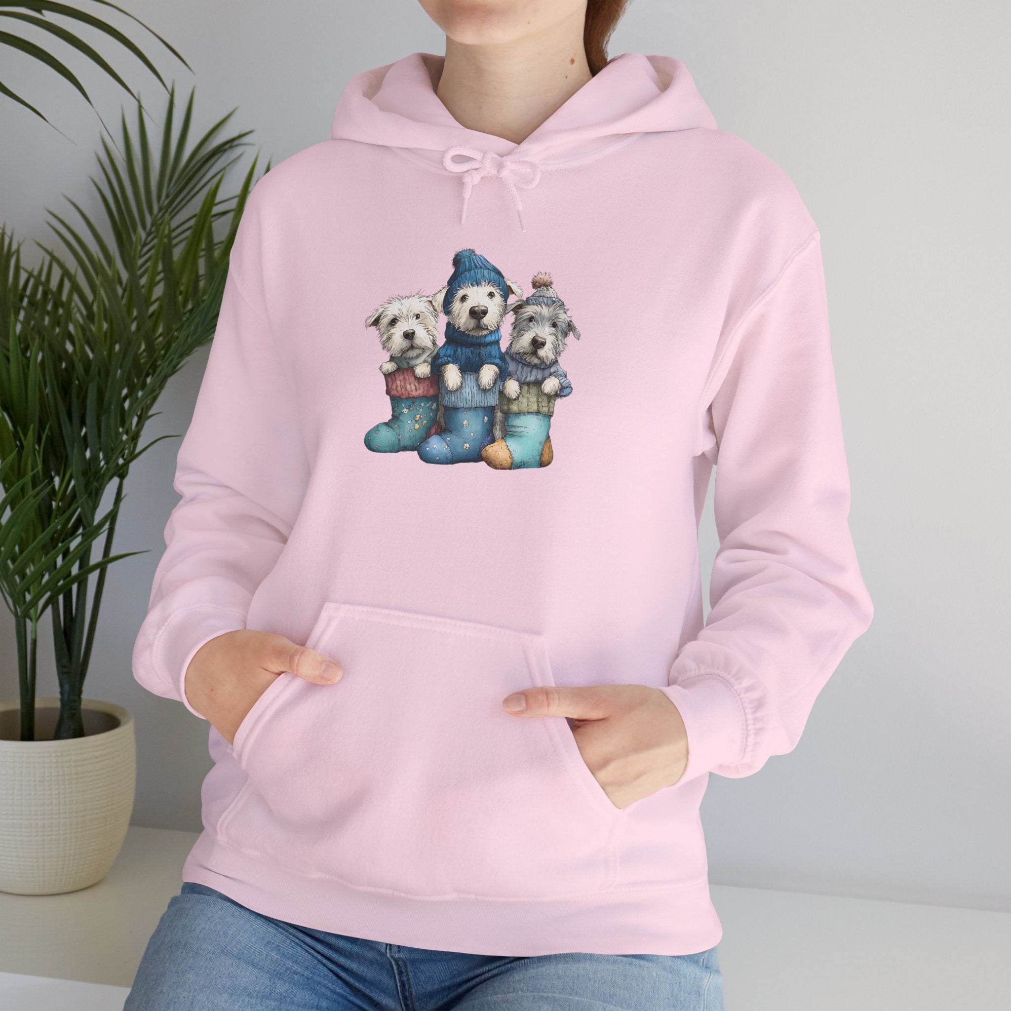 Stocking Pups Hoodie - Festive Christmas Dog Sweatshirt