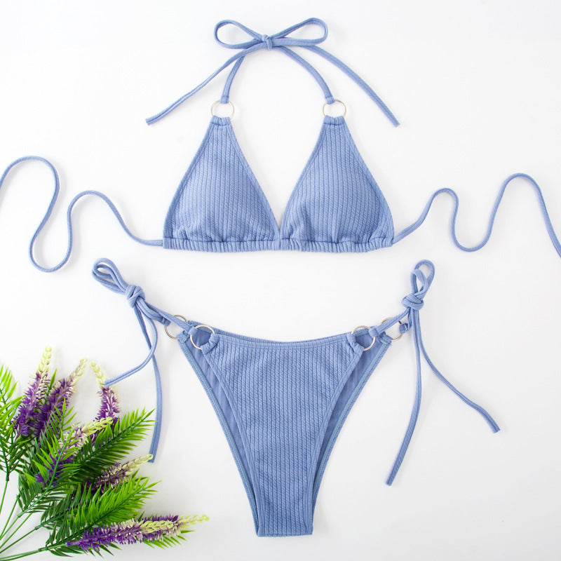 Summer Side Tie Brazilian Bandage Style Bikini Swimsuit Set