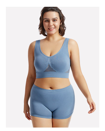 Plus Size Lingerie for Women - Seamless Sports Bra Set