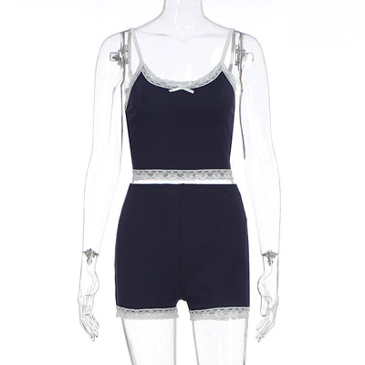 Lace Cami Set - Shorts Two-Piece Outfit