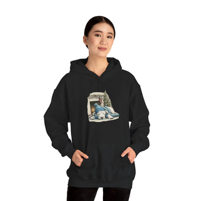 Fireplace Pup Hoodie - Cozy Christmas Dog Sweatshirt