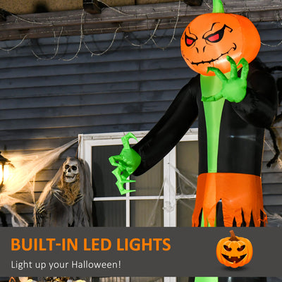 Halloween Inflatable Pumpkin Ghost - Six LED Lights
