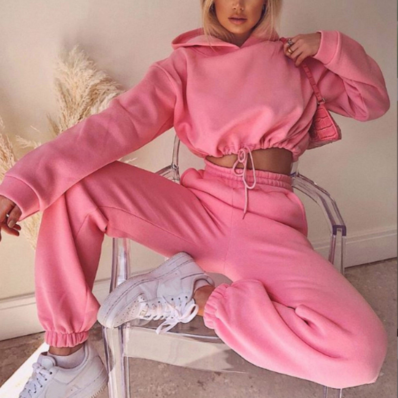 2 Piece Sweatsuit - Women's Hoodie & Joggers Tracksuit - Fashions Envy