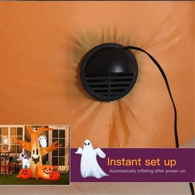 7.5ft Scary Ghost Tree with Owl - Halloween Inflatable - Fashions Envy