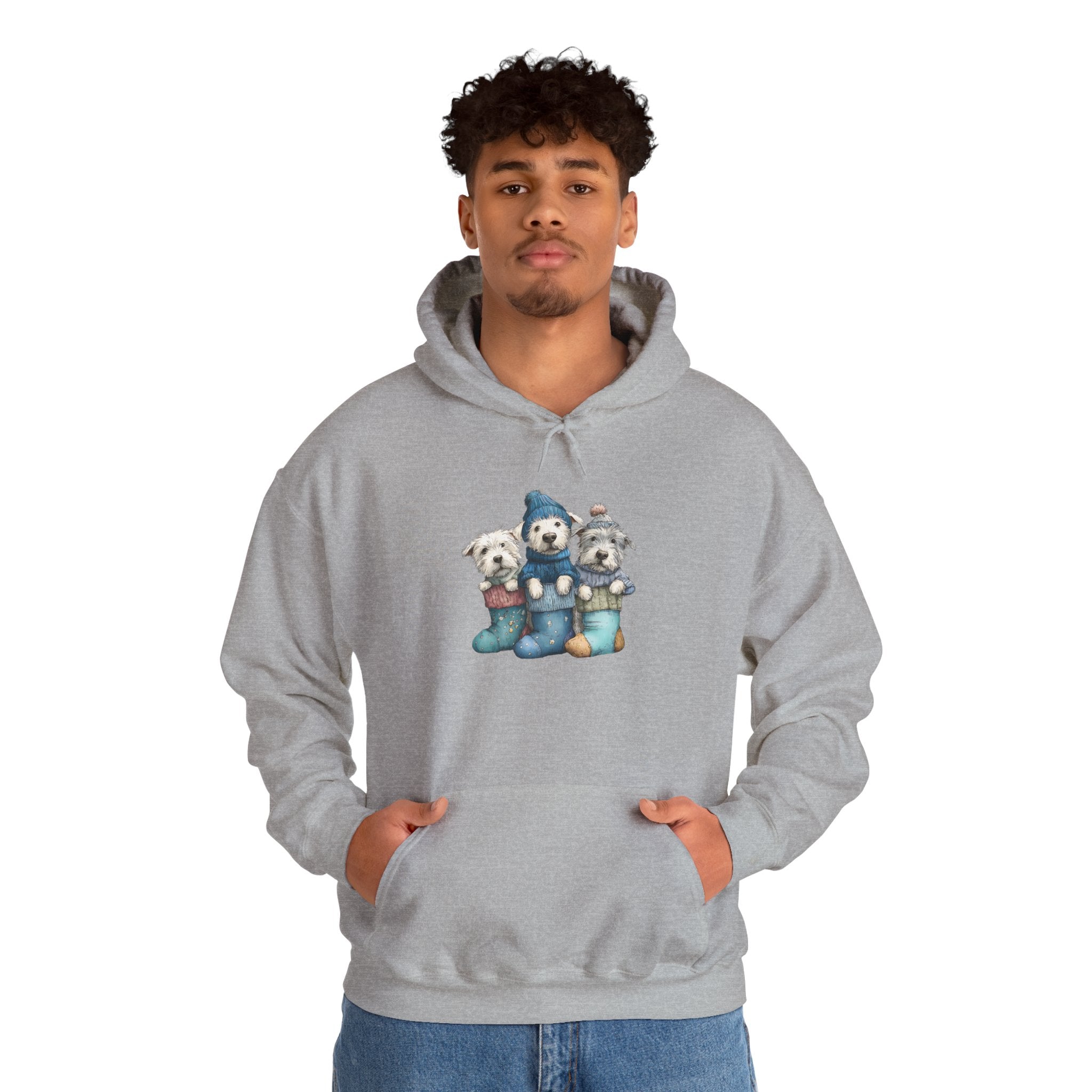 Stocking Pups Hoodie - Festive Christmas Dog Sweatshirt