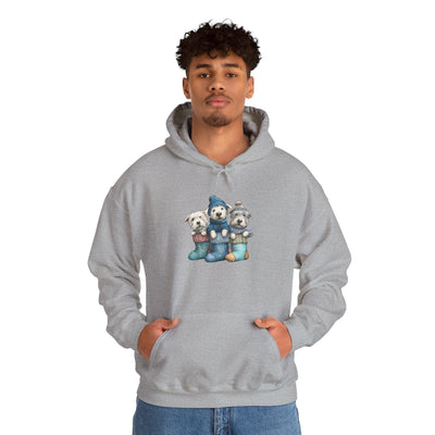 Stocking Pups Hoodie - Festive Christmas Dog Sweatshirt