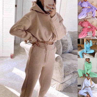 2 Piece Sweatsuit - Women's Hoodie & Joggers Tracksuit - Fashions Envy