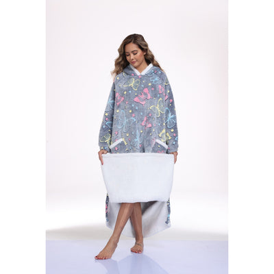 Hooded Blanket Sweatshirt - Sherpa Wearable Style