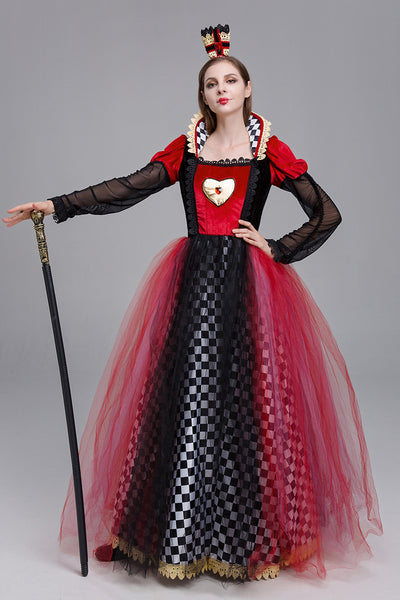 Halloween Queen of Hearts Costume - Checkerboard Skirt and Tulle