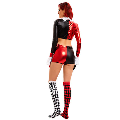 Sexy Jester Halloween Costume - Harley Quinn Clown Outfit