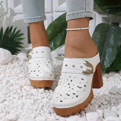 Round Toe Block Heels Sandals