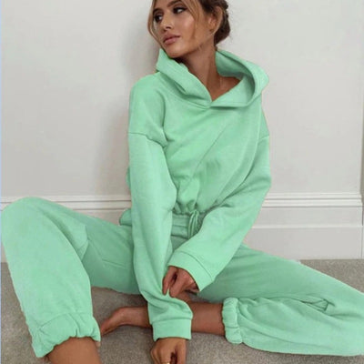 2 Piece Sweatsuit - Women's Hoodie & Joggers Tracksuit - Fashions Envy