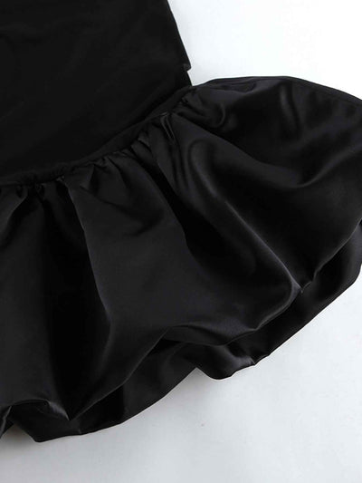 Off-Shoulder Mini Dress - Ruffle Hem Party Style