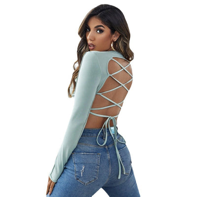 Sage Wrap Knit - Tie Detail Top