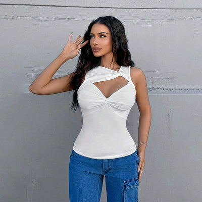 European and American women's irregular camisole vest slim fit sleeveless top