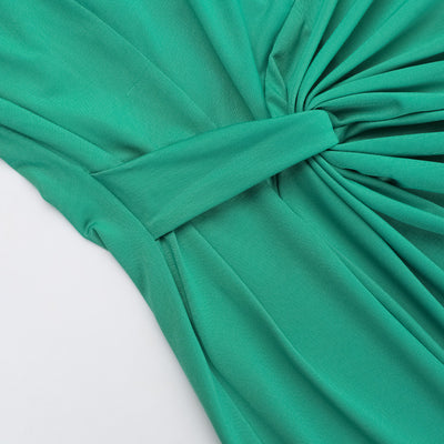 Twist Knot Spaghetti Strap Maxi Dress - Sweetheart Slit Evening Gown