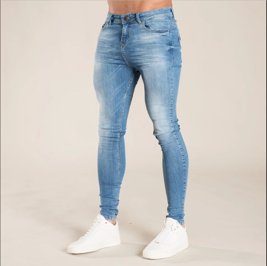 Men's Stretch Skinny Jeans - Mid Rise and Zipper Fly