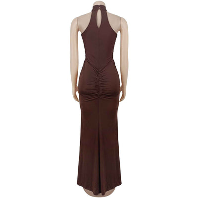 Sequin Velvet Split Maxi Dress - Bodycon Prom Gown