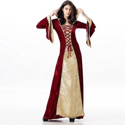 Halloween Costume European Medieval Royal Court Vintage Queen Cosplay Masquerade Party Performance Dress
