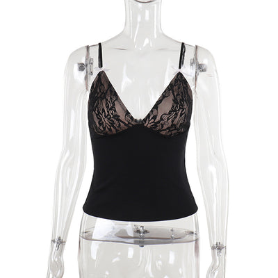 Sexy suspender lace sexy top for women