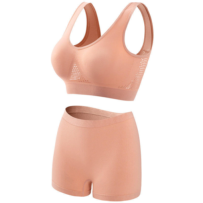 Plus Size Lingerie for Women - Seamless Sports Bra Set