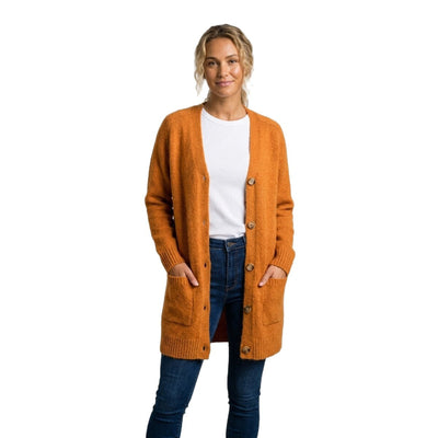 Long Sleeve Knit Cardigan for Women, Loose Oversized Sweater Coat, Thick Cozy Solid Color Button-Up