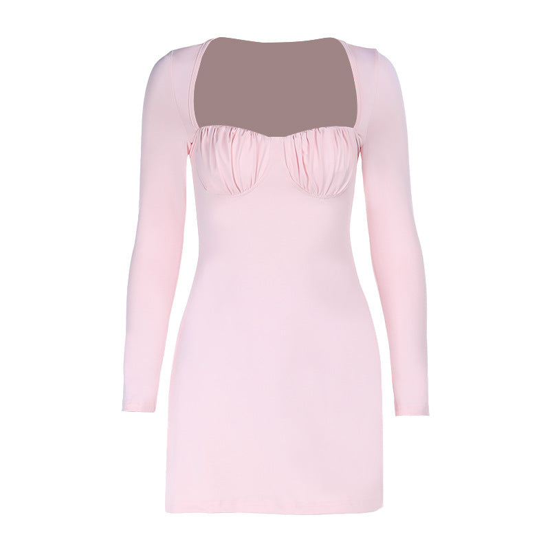 Bodycon Mini Dress - Casual Long Sleeve Fitted