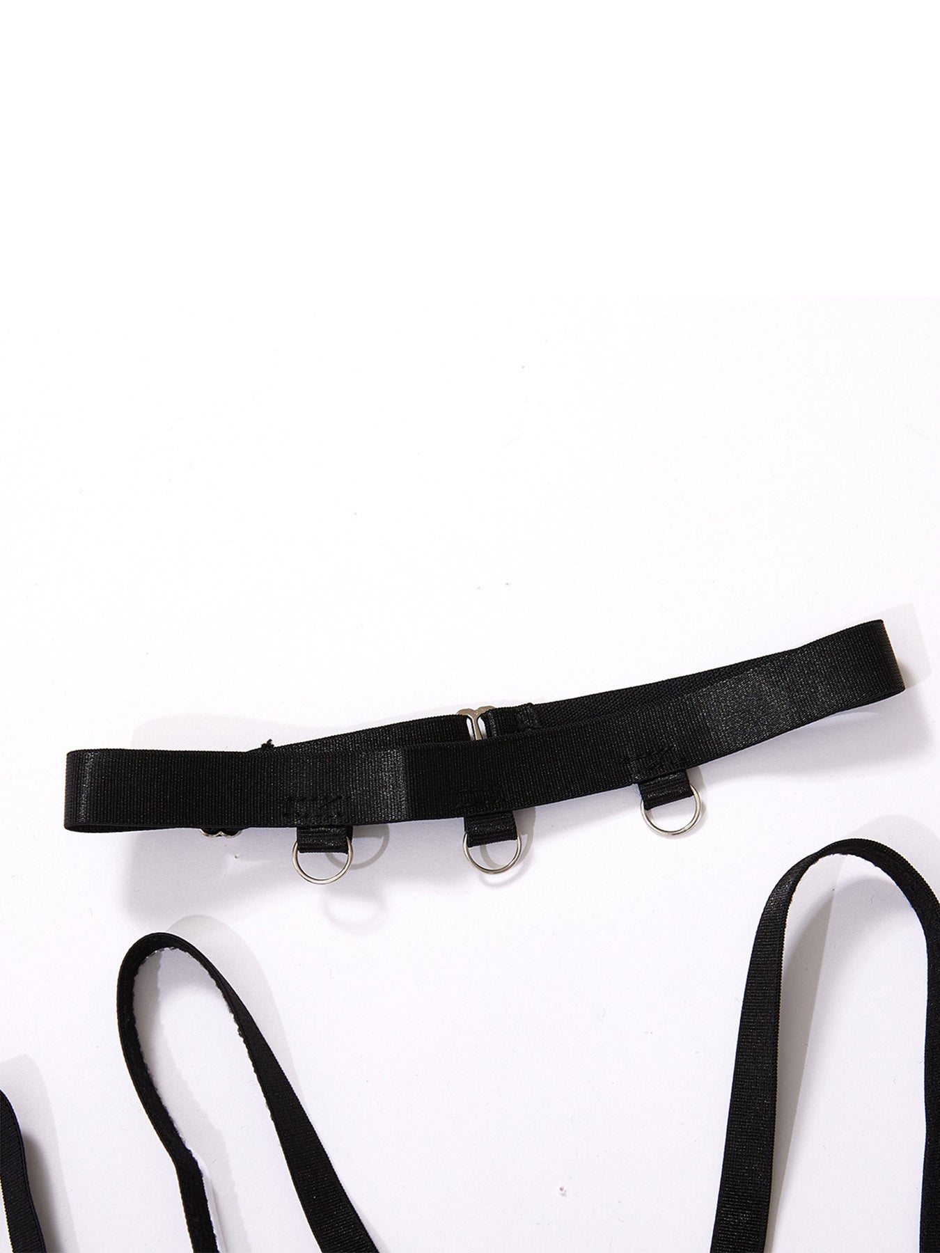 Plus Size PU Leather Lingerie Set - Fishnet Garter Harness