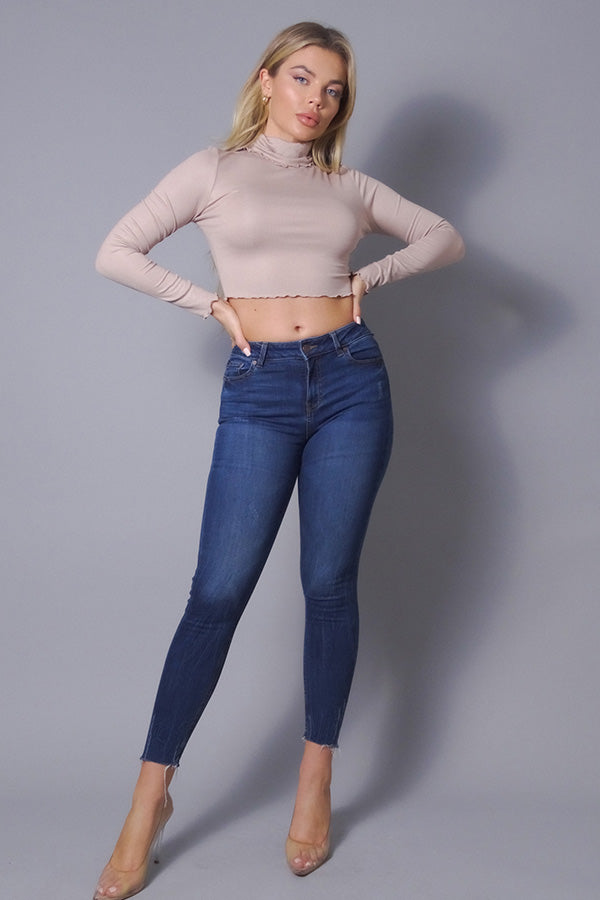Long Sleeve Purl Edge Layer Top - Fashions Envy