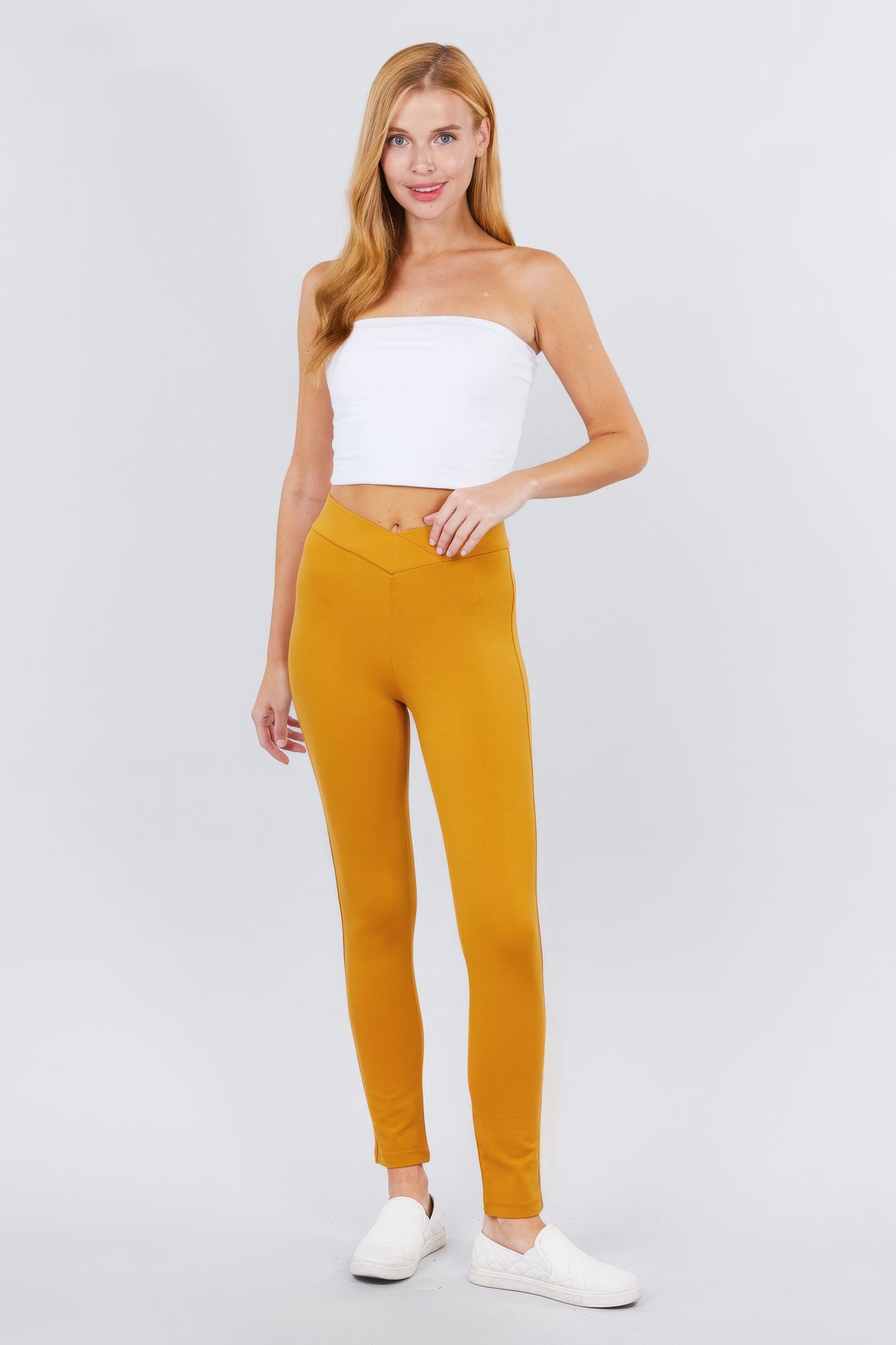 Seagull-shaped Mid-rise Ponte Pants