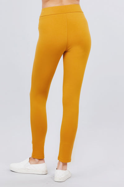 Seagull-shaped Mid-rise Ponte Pants